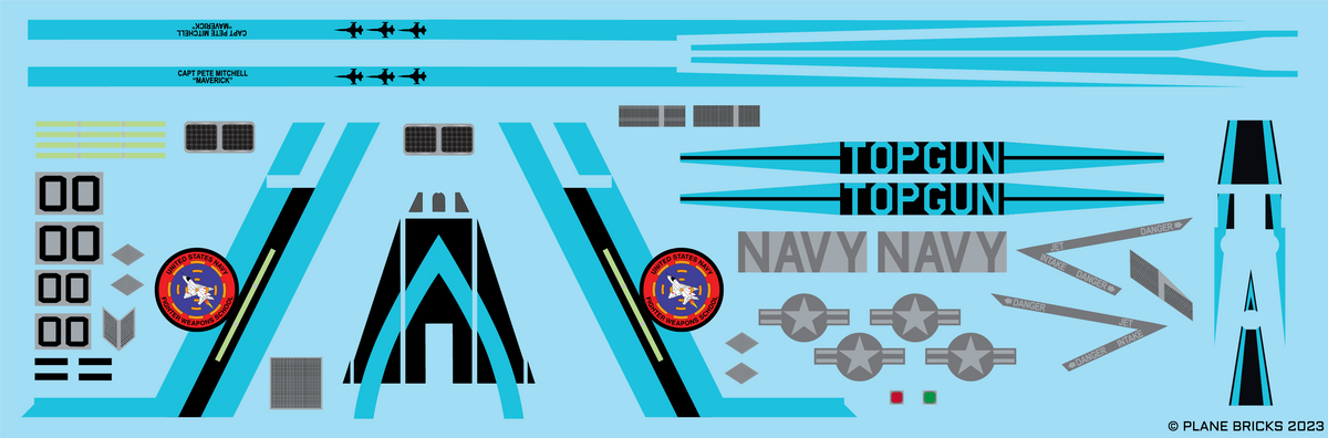 F/A-18E Super Hornet (Top Gun) Decals – Plane Bricks F/A-18E Super Hornet (Top Gun) Decals – Plane Bricks