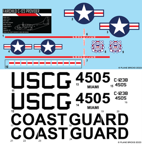 C-123 Provider (Coast Guard) Decals