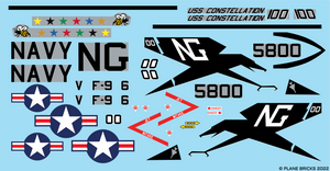 F-4J Phantom II Decals (Navy Scheme)