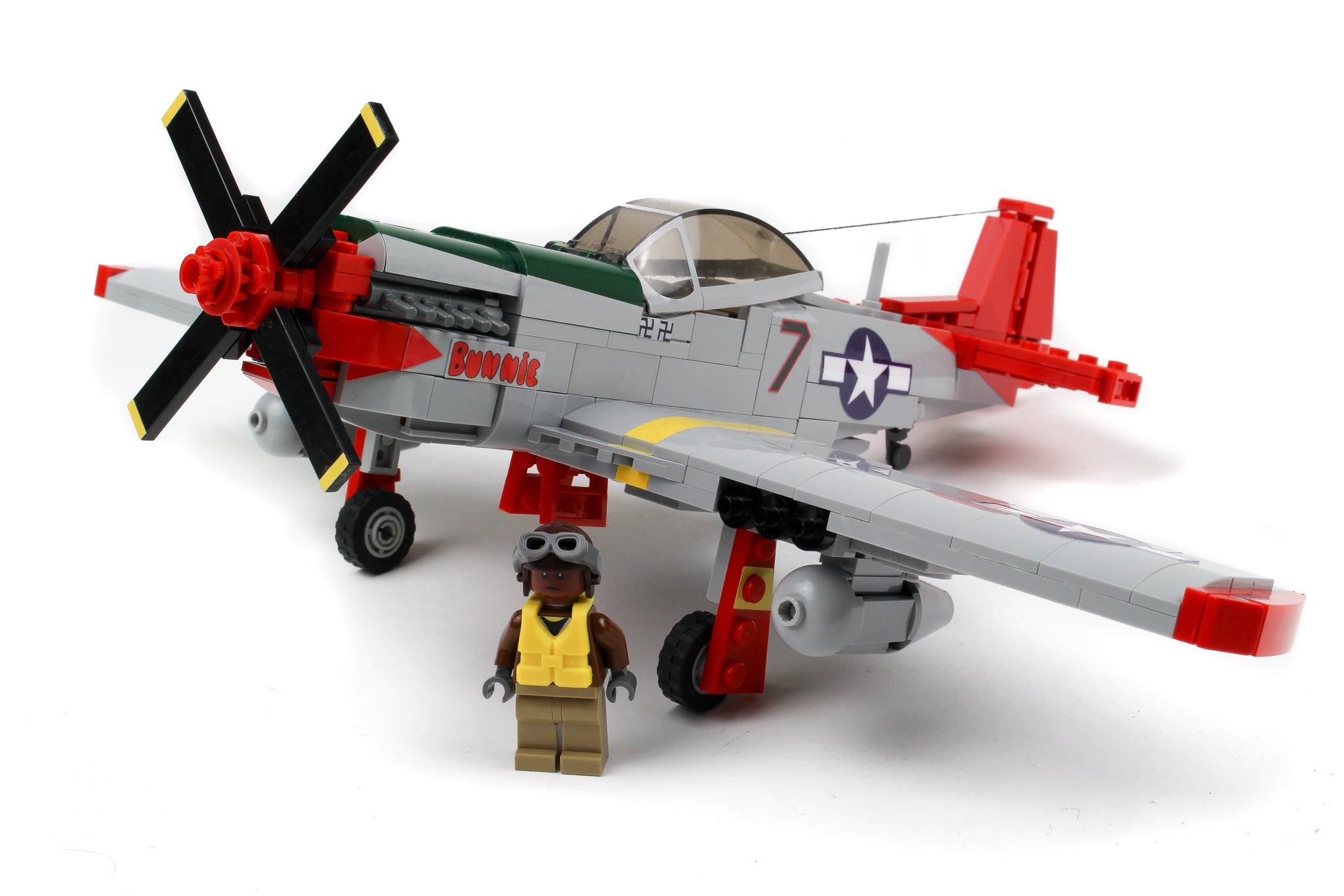 overraskende Genoplive indendørs P-51D Mustang Tuskegee Edition DIGITAL INSTRUCTIONS – Plane Bricks